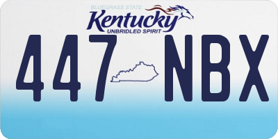 KY license plate 447NBX