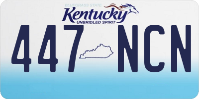 KY license plate 447NCN