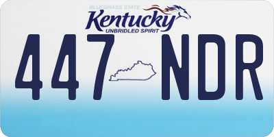 KY license plate 447NDR
