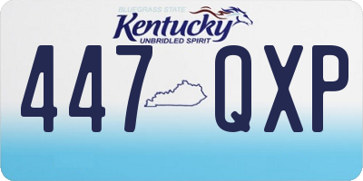 KY license plate 447QXP