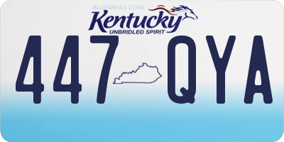 KY license plate 447QYA