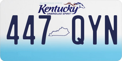 KY license plate 447QYN