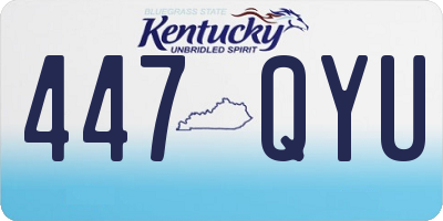KY license plate 447QYU