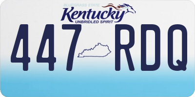 KY license plate 447RDQ
