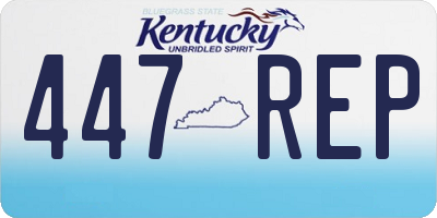 KY license plate 447REP