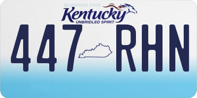 KY license plate 447RHN