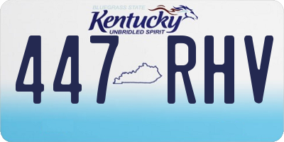 KY license plate 447RHV