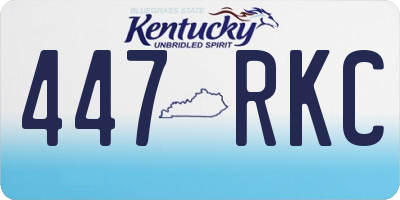 KY license plate 447RKC