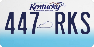 KY license plate 447RKS