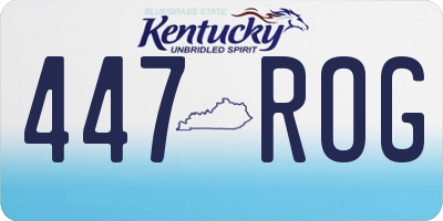 KY license plate 447ROG