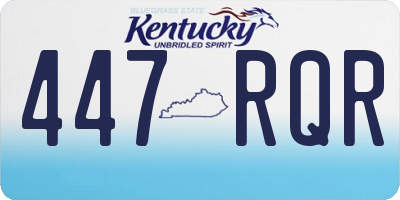 KY license plate 447RQR