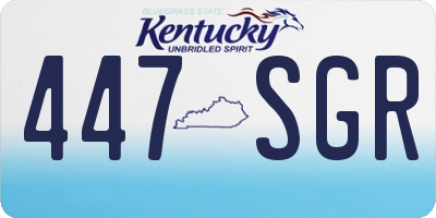 KY license plate 447SGR