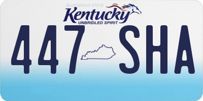 KY license plate 447SHA