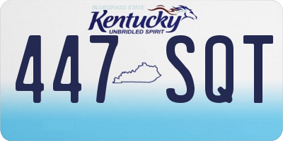 KY license plate 447SQT