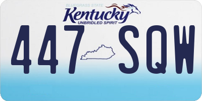 KY license plate 447SQW