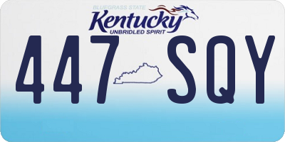 KY license plate 447SQY