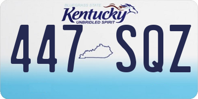 KY license plate 447SQZ