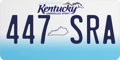 KY license plate 447SRA