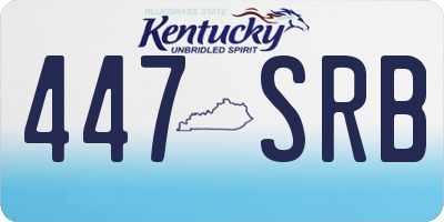 KY license plate 447SRB
