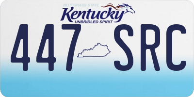 KY license plate 447SRC
