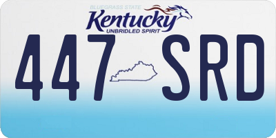 KY license plate 447SRD
