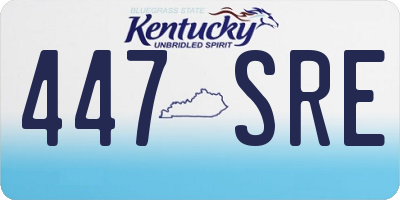 KY license plate 447SRE