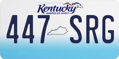 KY license plate 447SRG