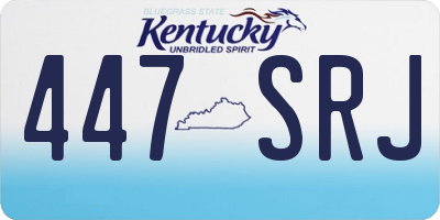 KY license plate 447SRJ