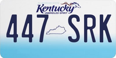 KY license plate 447SRK
