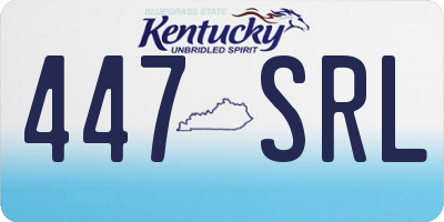 KY license plate 447SRL