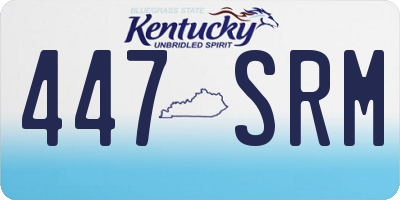 KY license plate 447SRM