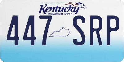 KY license plate 447SRP