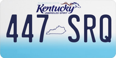 KY license plate 447SRQ