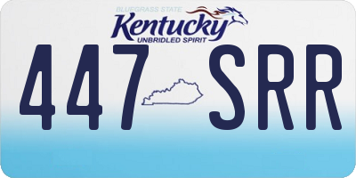 KY license plate 447SRR
