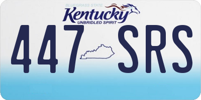 KY license plate 447SRS