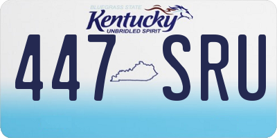 KY license plate 447SRU