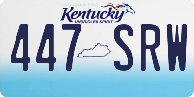 KY license plate 447SRW
