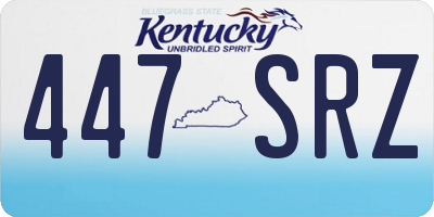 KY license plate 447SRZ