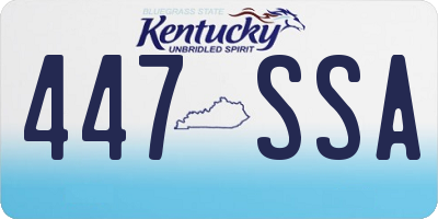KY license plate 447SSA