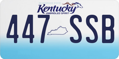 KY license plate 447SSB