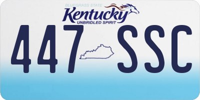 KY license plate 447SSC