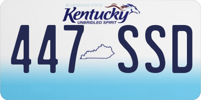 KY license plate 447SSD