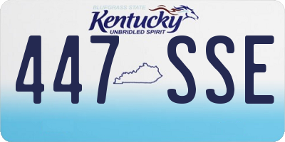 KY license plate 447SSE