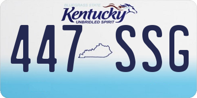 KY license plate 447SSG