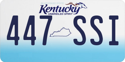 KY license plate 447SSI