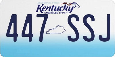 KY license plate 447SSJ