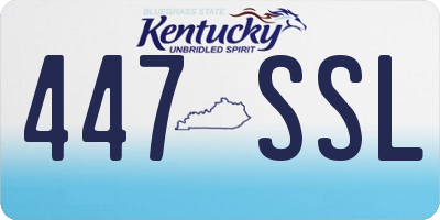 KY license plate 447SSL