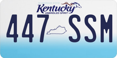 KY license plate 447SSM