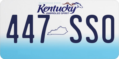 KY license plate 447SSO