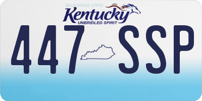 KY license plate 447SSP